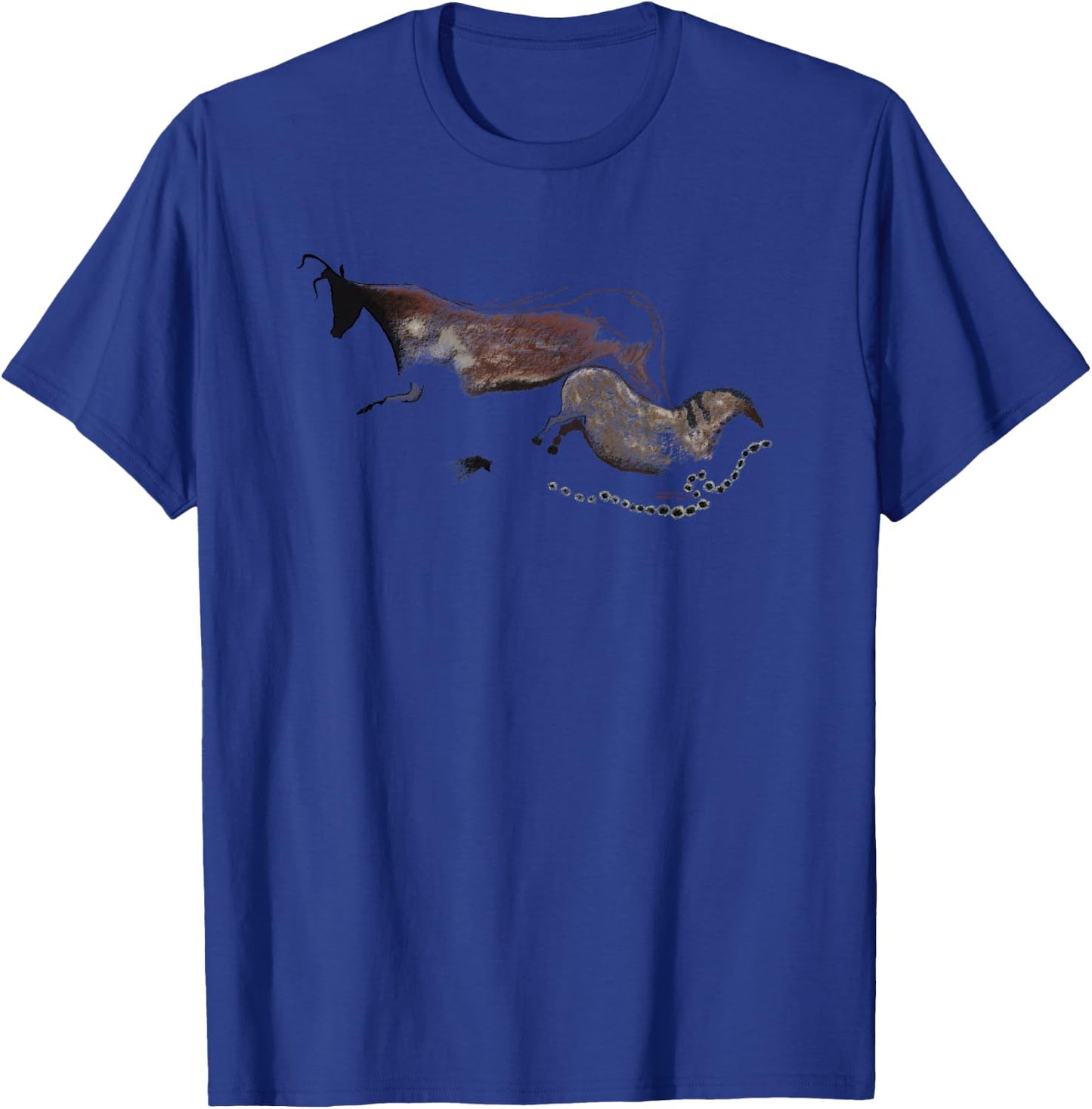 Stone Age Cave Painting of an Ox and Horse from Lascaux T-Shirt - T-Shirt | Royal
