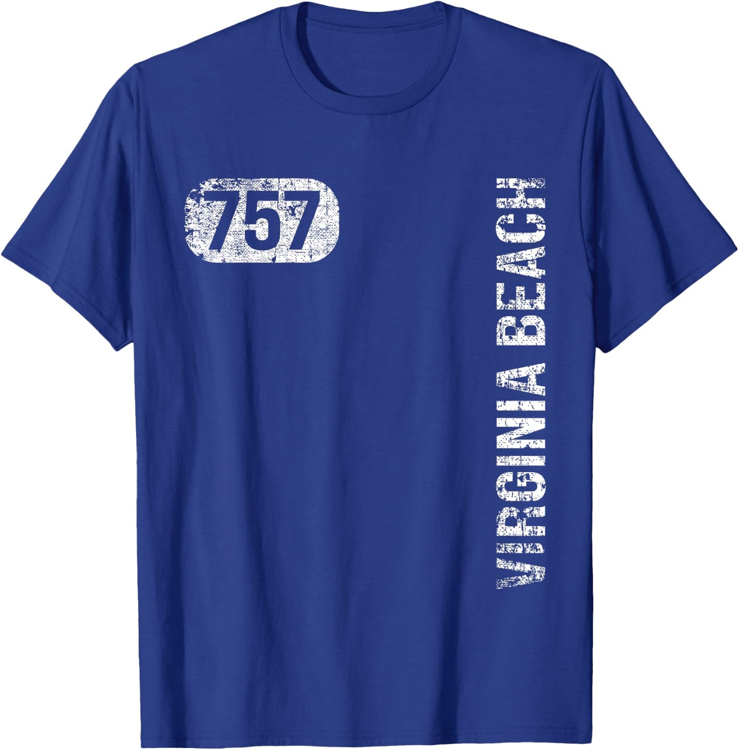 Virginia Beach Virginia 757 Area Code Vintage Retro T-Shirt - T-Shirt | Royal