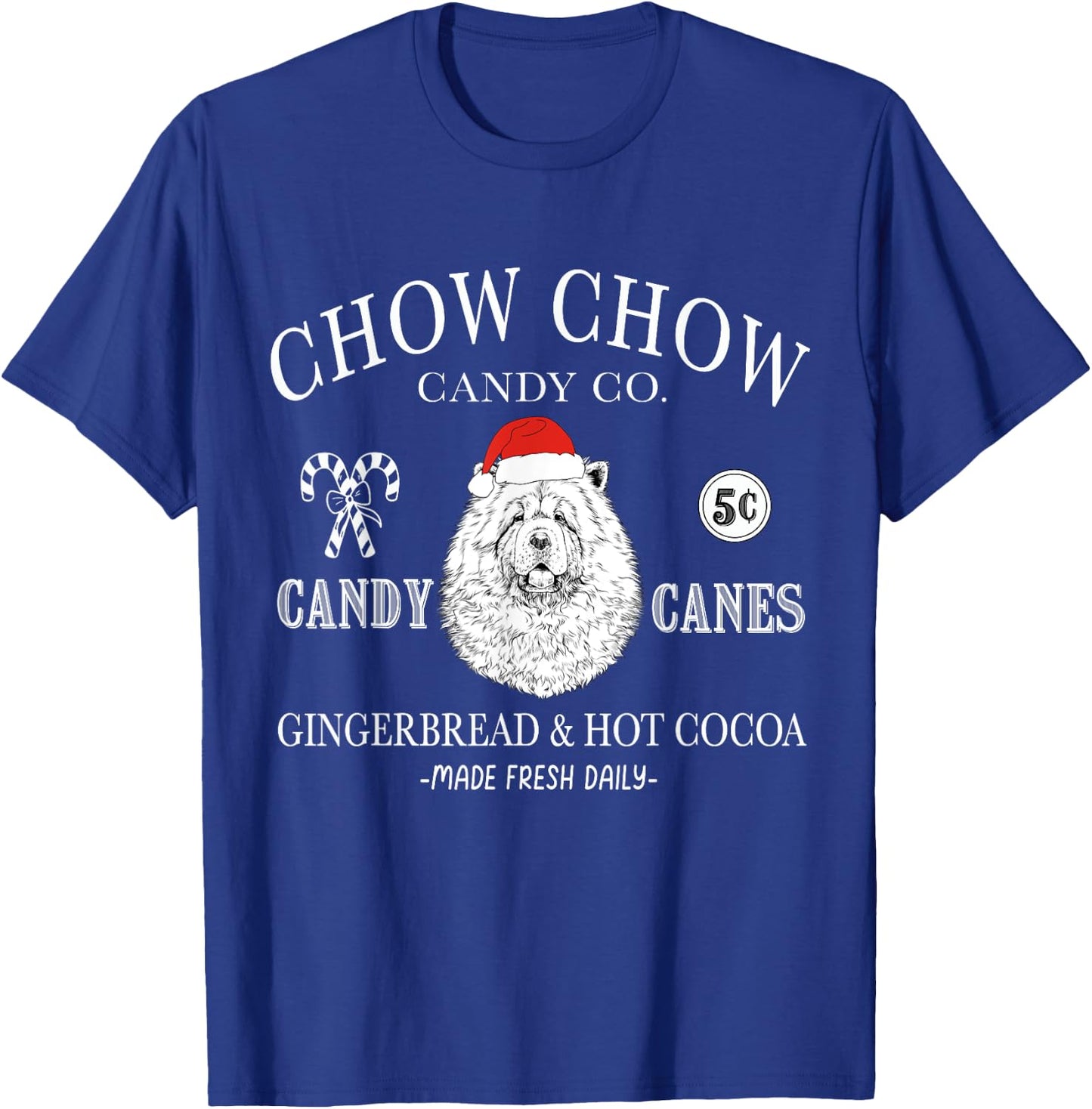 Funny Santa Chow Chow Mom Christmas Vintage Holiday T-Shirt - T-Shirt | Royal