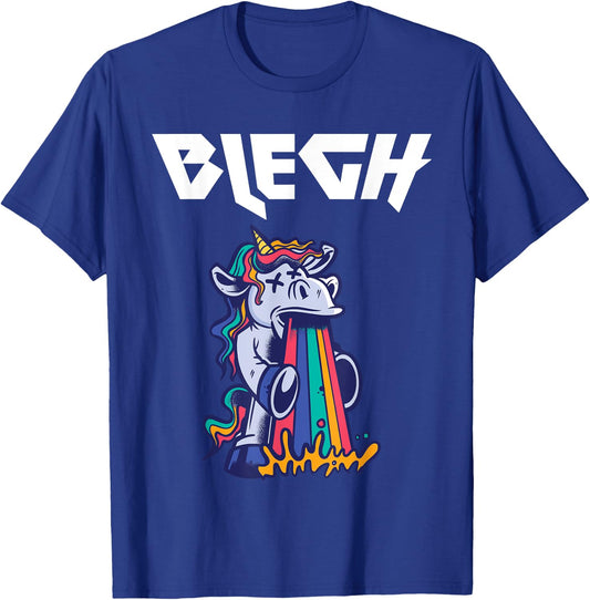 Blegh Heavy Metal Metalcore Unicorn T-Shirt - T-Shirt | Royal
