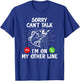 Funny Fishing I'm On My Other Line Fisherman Bass Fishing , Black T-Shirt - T-Shirt | Royal