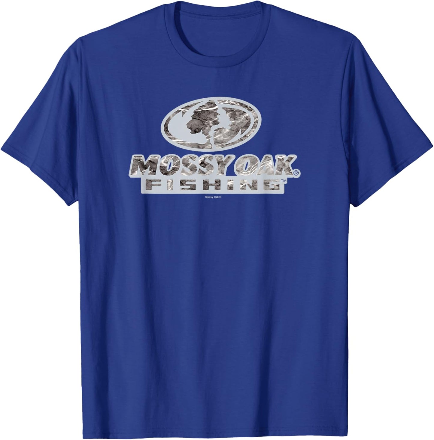 Mossy Oak Fishing Open Water Classic Grey Logo T-Shirt - T-Shirt | Royal