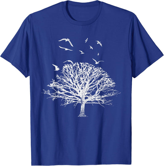 Flock Of Birds Outdoor Wildlife Nature Forest T-Shirt - T-Shirt | Royal