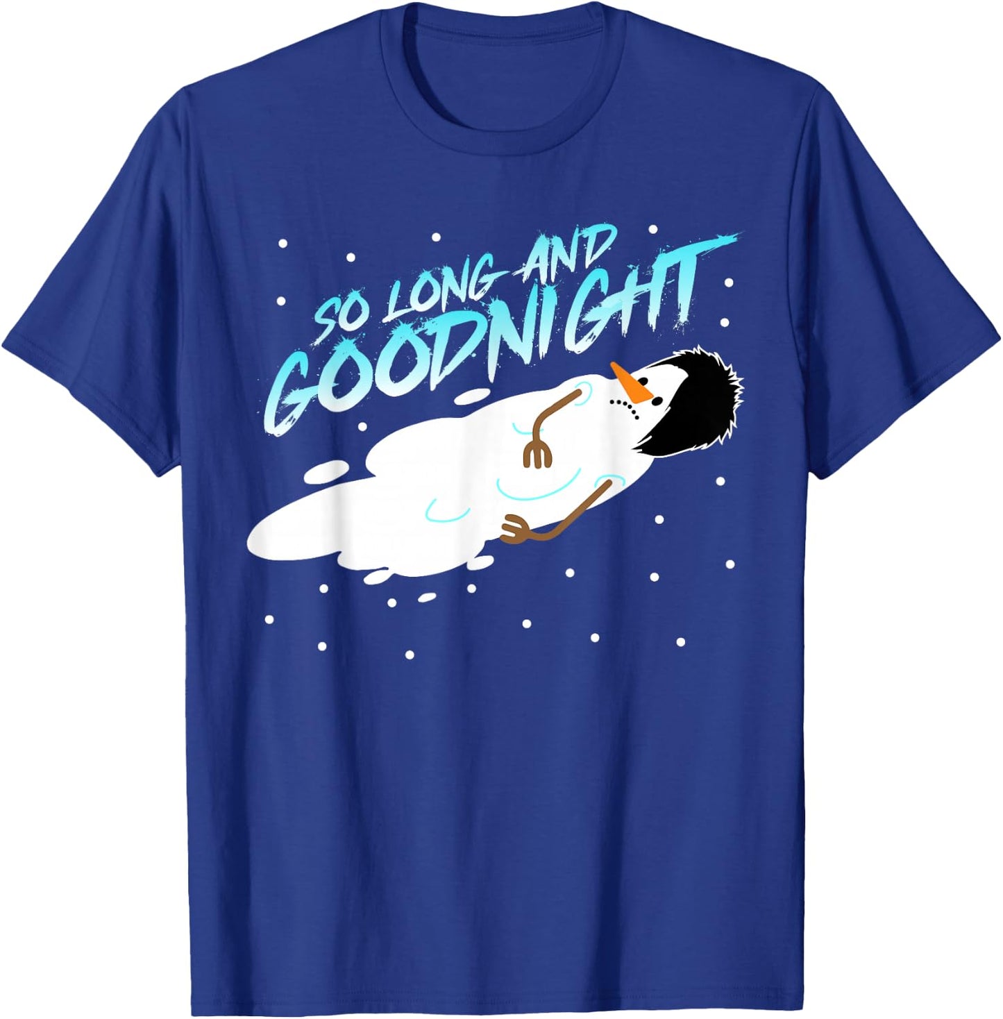 Christmas Emo Heritage Dark Lifestyle Funny Melting Snowman T-Shirt - T-Shirt | Royal