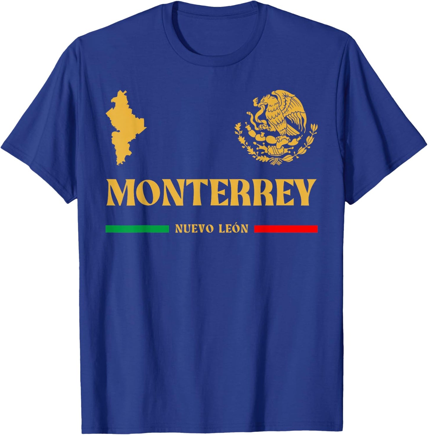 Monterrey Mexico Emblem, Monterrey T-Shirt - T-Shirt | Royal