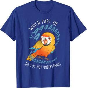 Camelot Macaw Parrot Aaaa Funny Cute Pet Hybrid Bird Mom Dad T-Shirt - T-Shirt | Royal