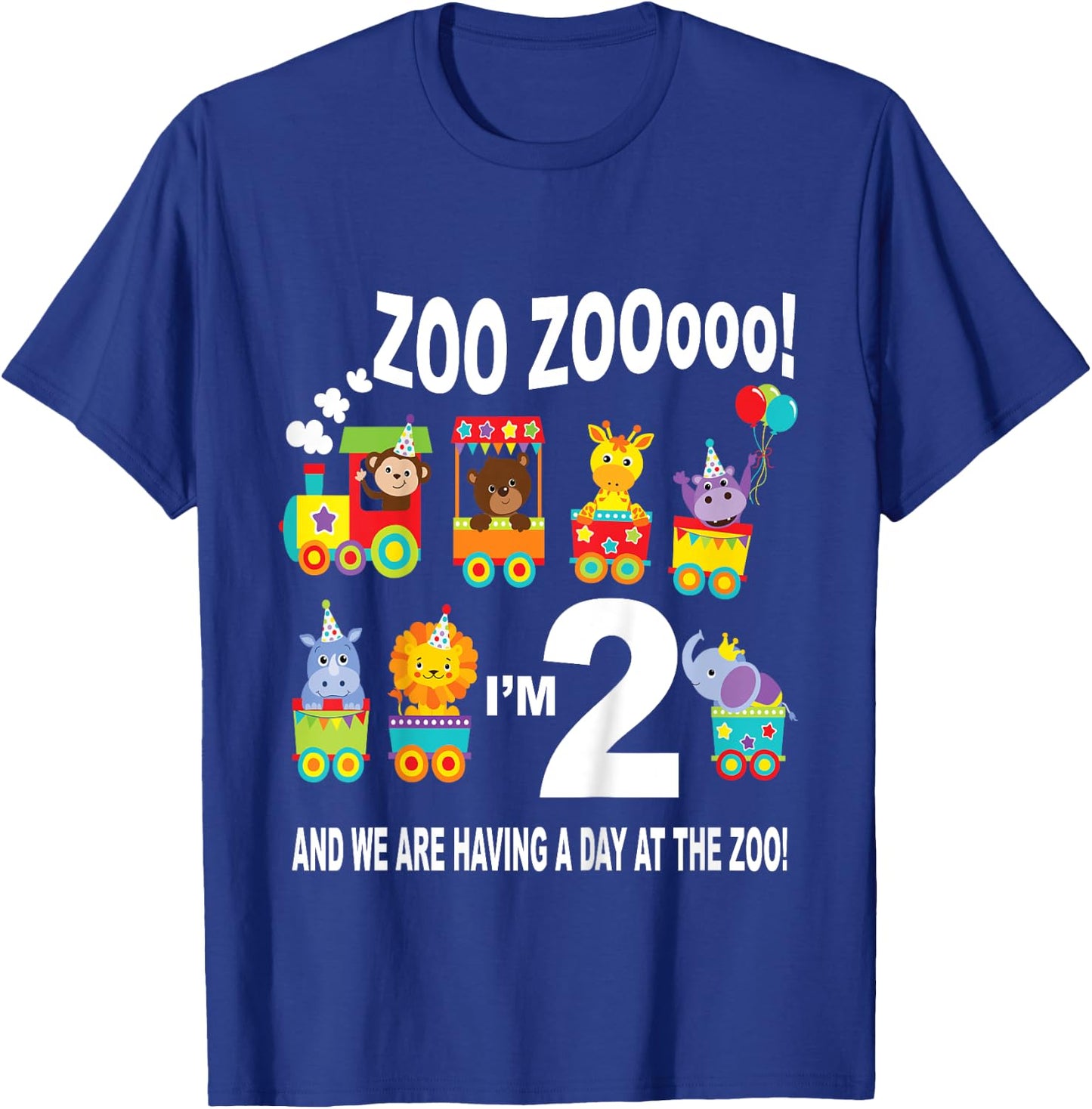 Zoo Zooooo! I'm 2 and we are having a day at the zoo! T-Shirt - T-Shirt | Royal