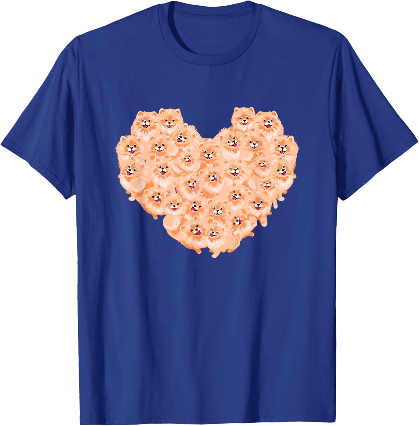 Pomeranian Hearts - Valentine's Day Dog Owner Pet Groomer T-Shirt - T-Shirt | Royal