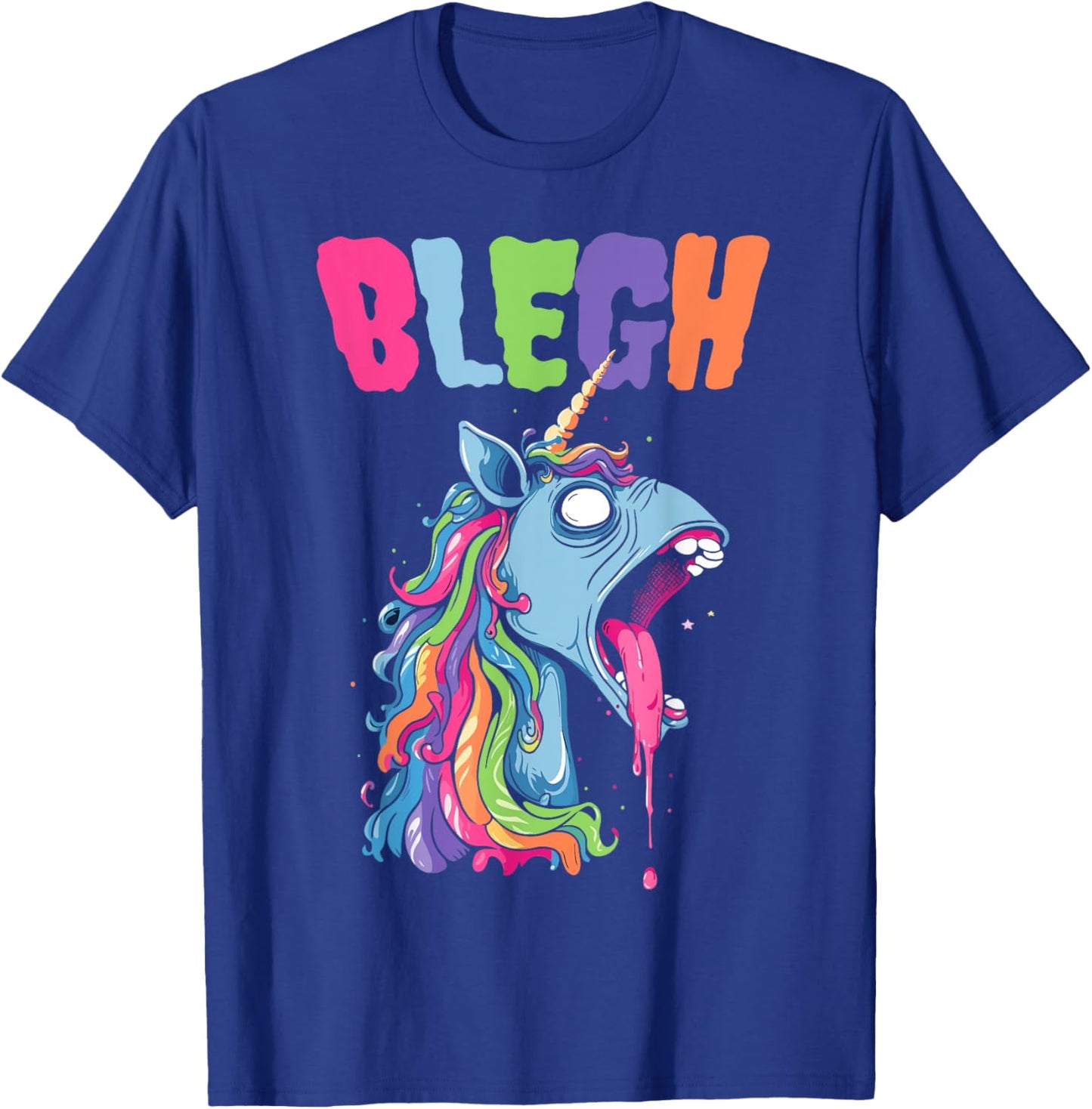 Live Laugh Blegh Bleghssed Heavy Metal Metalcore Unicorn T-Shirt - T-Shirt | Royal