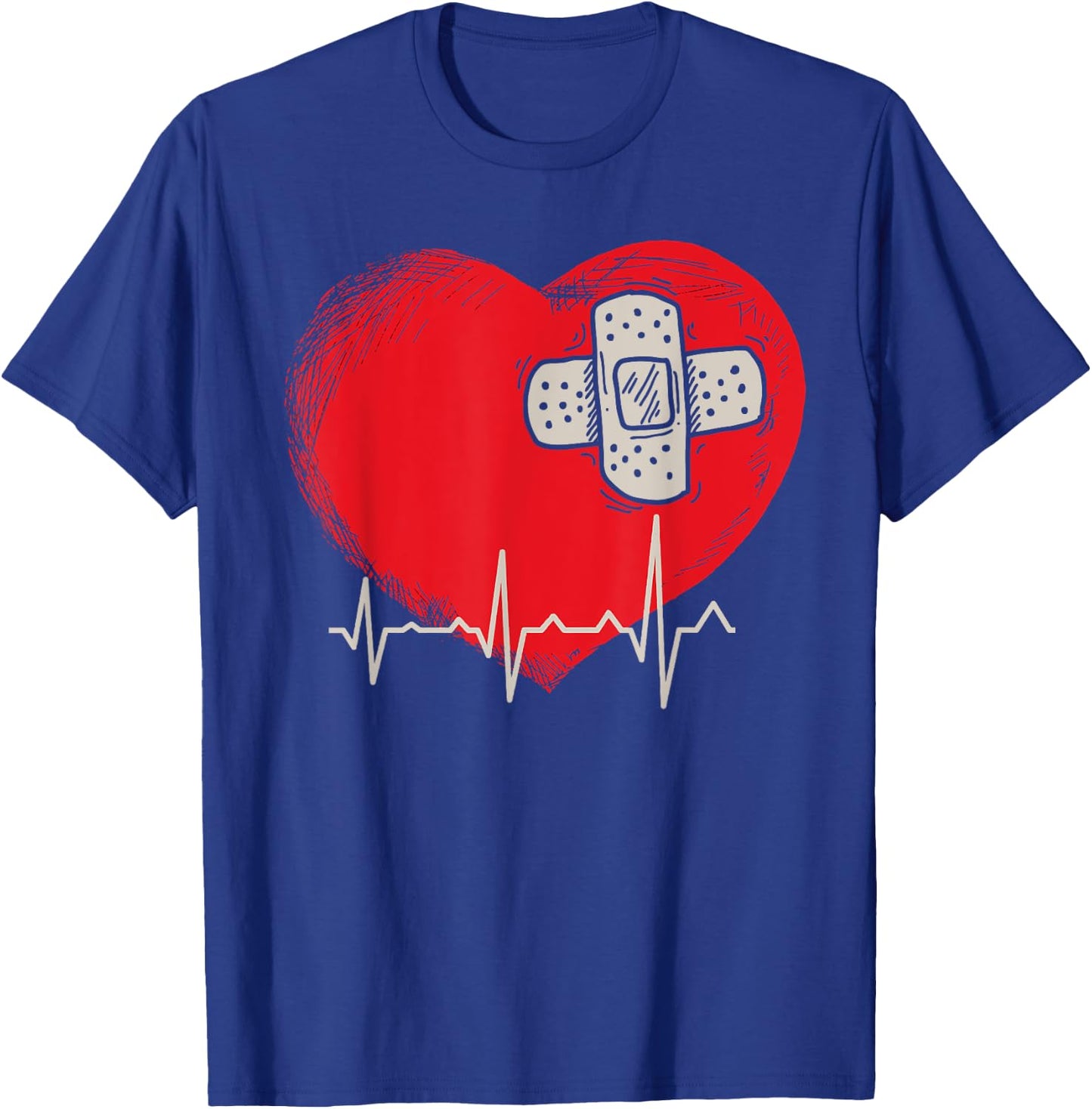 Heart Disease Survivor Awareness Month Support T-Shirt - T-Shirt | Royal