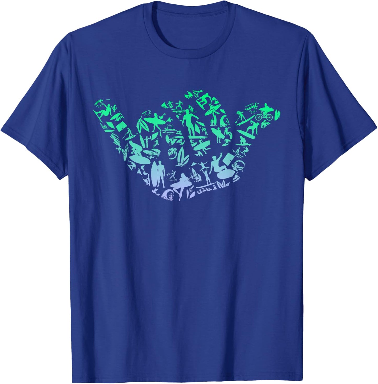 Surf Icons for Surfer | Surf Boys Surfing T-Shirt - T-Shirt | Royal