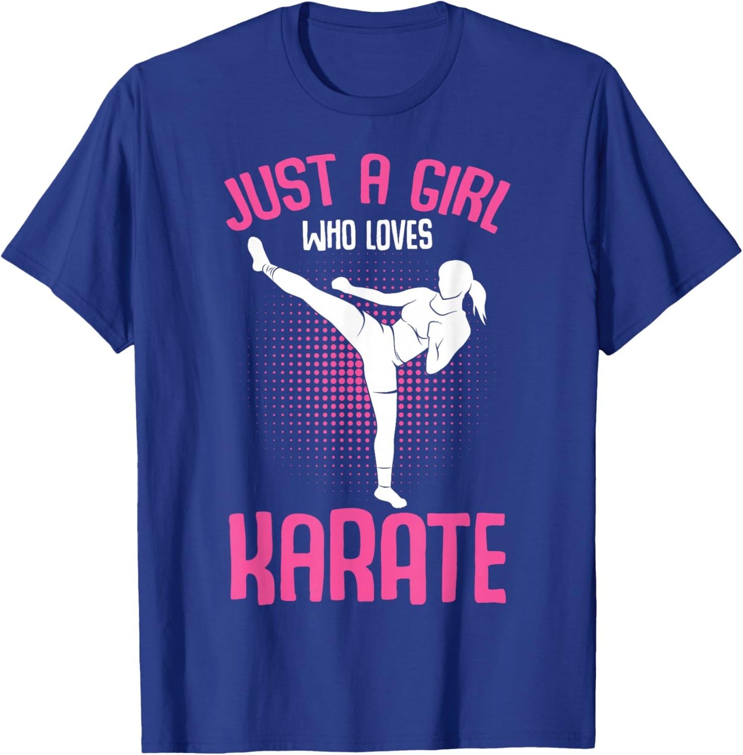 Just A Girl who loves Karate Kids Girls T-Shirt - T-Shirt | Royal