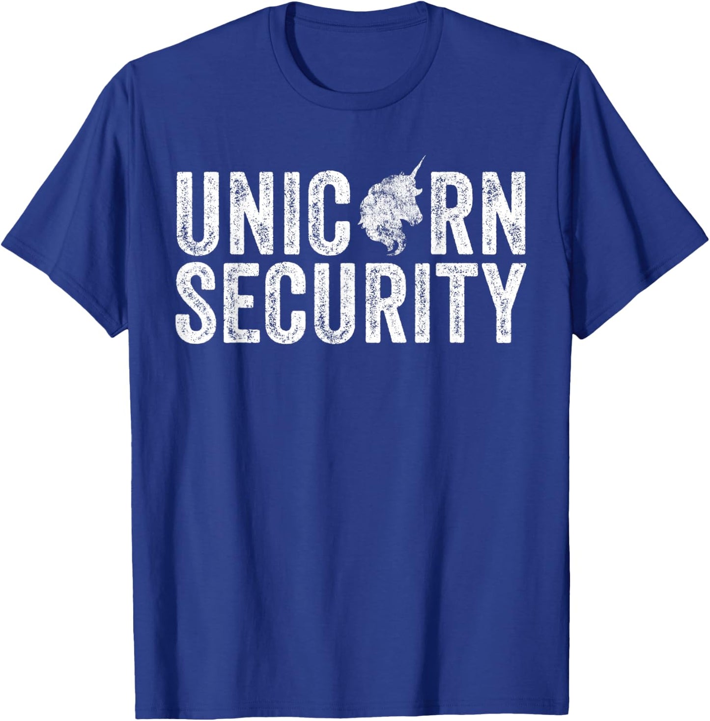 Unicorn Security Halloween Costume Dad Mom Daughter Funny T-Shirt - T-Shirt | Royal