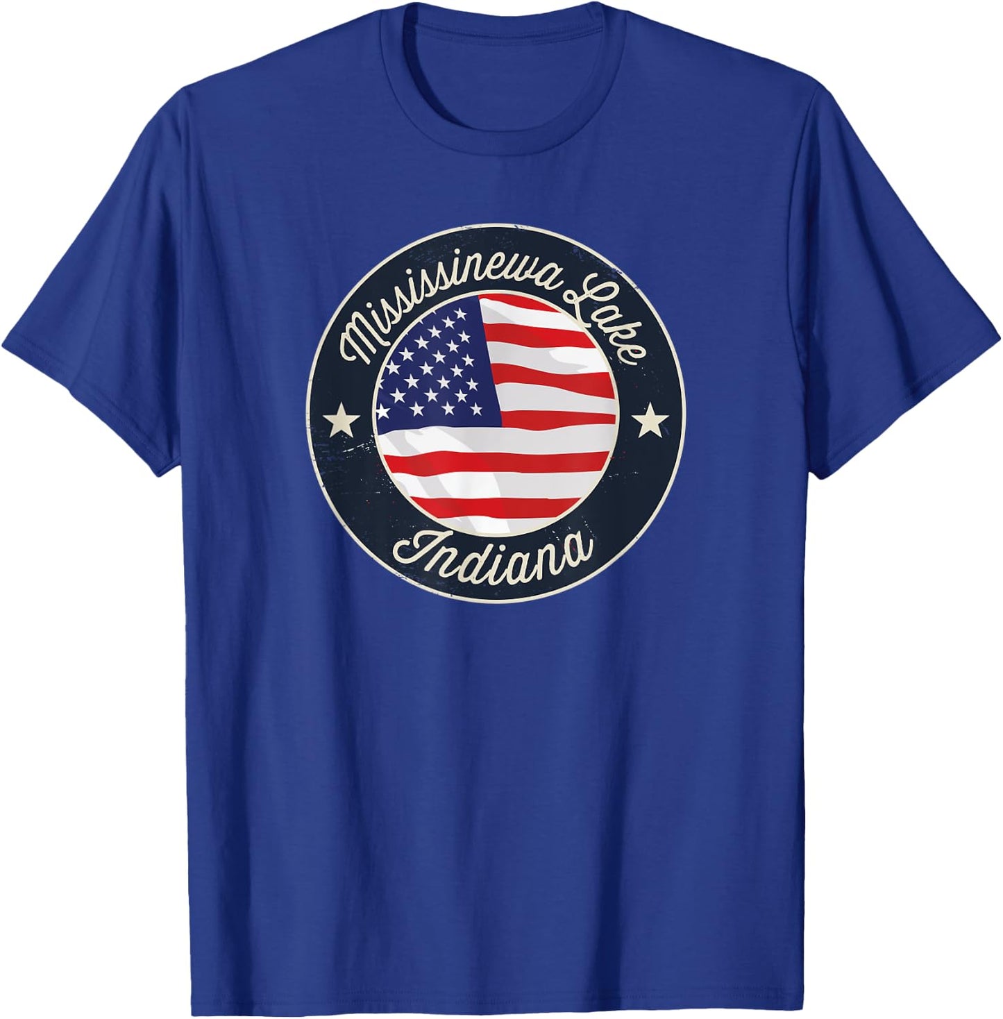 Mississinewa Lake - Patriotic Indiana Souvenir Kids Men T-Shirt - T-Shirt | Royal