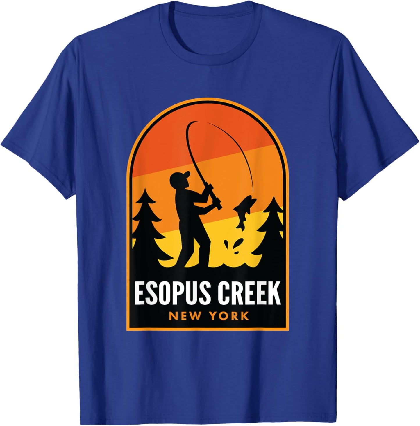 Esopus Creek New York Fishing T-Shirt - T-Shirt | Royal