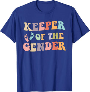 Gender Reveal Keeper of the Gender idea T-Shirt - T-Shirt | Royal