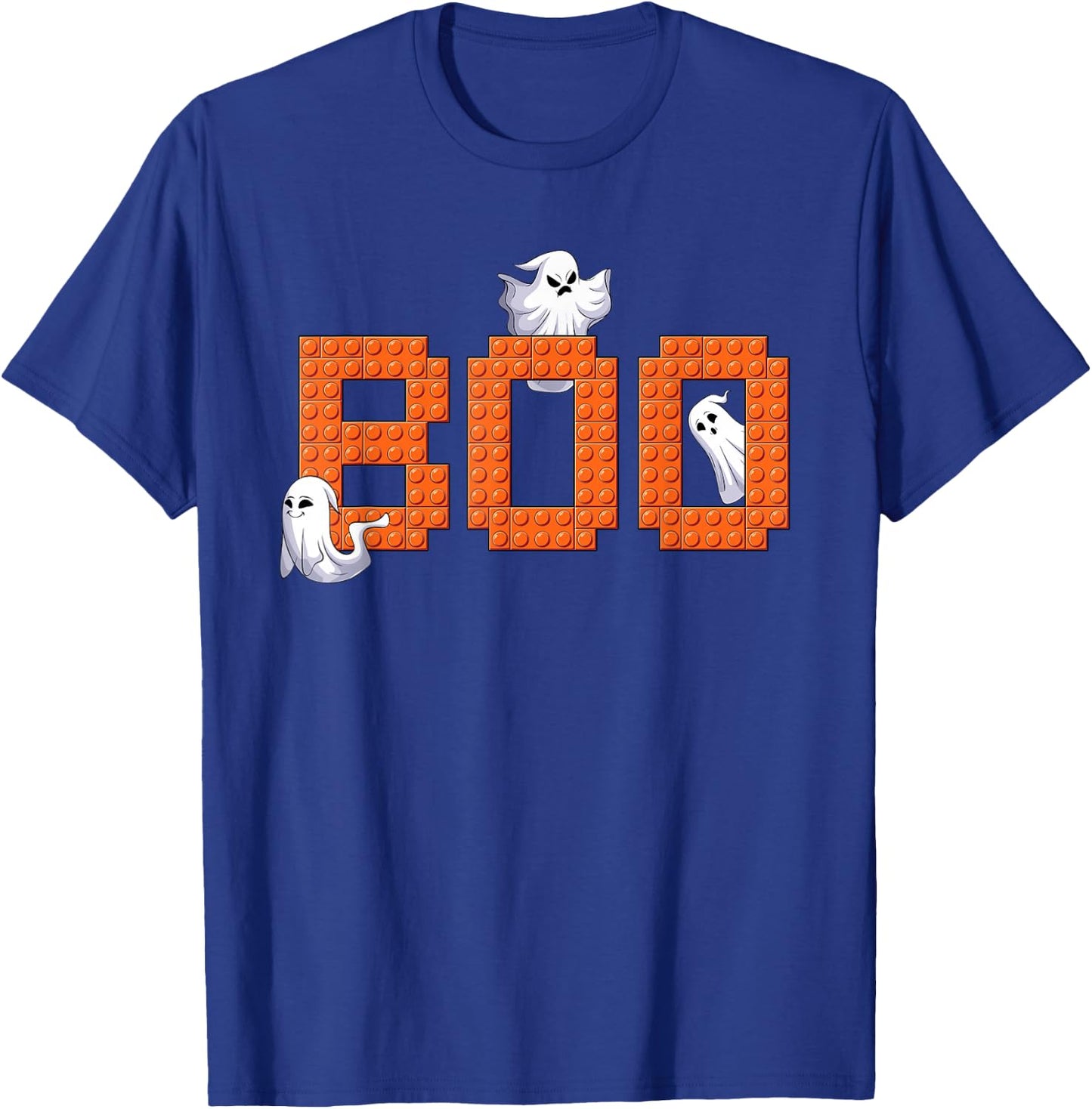 Halloween Master Builder Boo ghost Building Blocks Bricks T-Shirt - T-Shirt | Royal