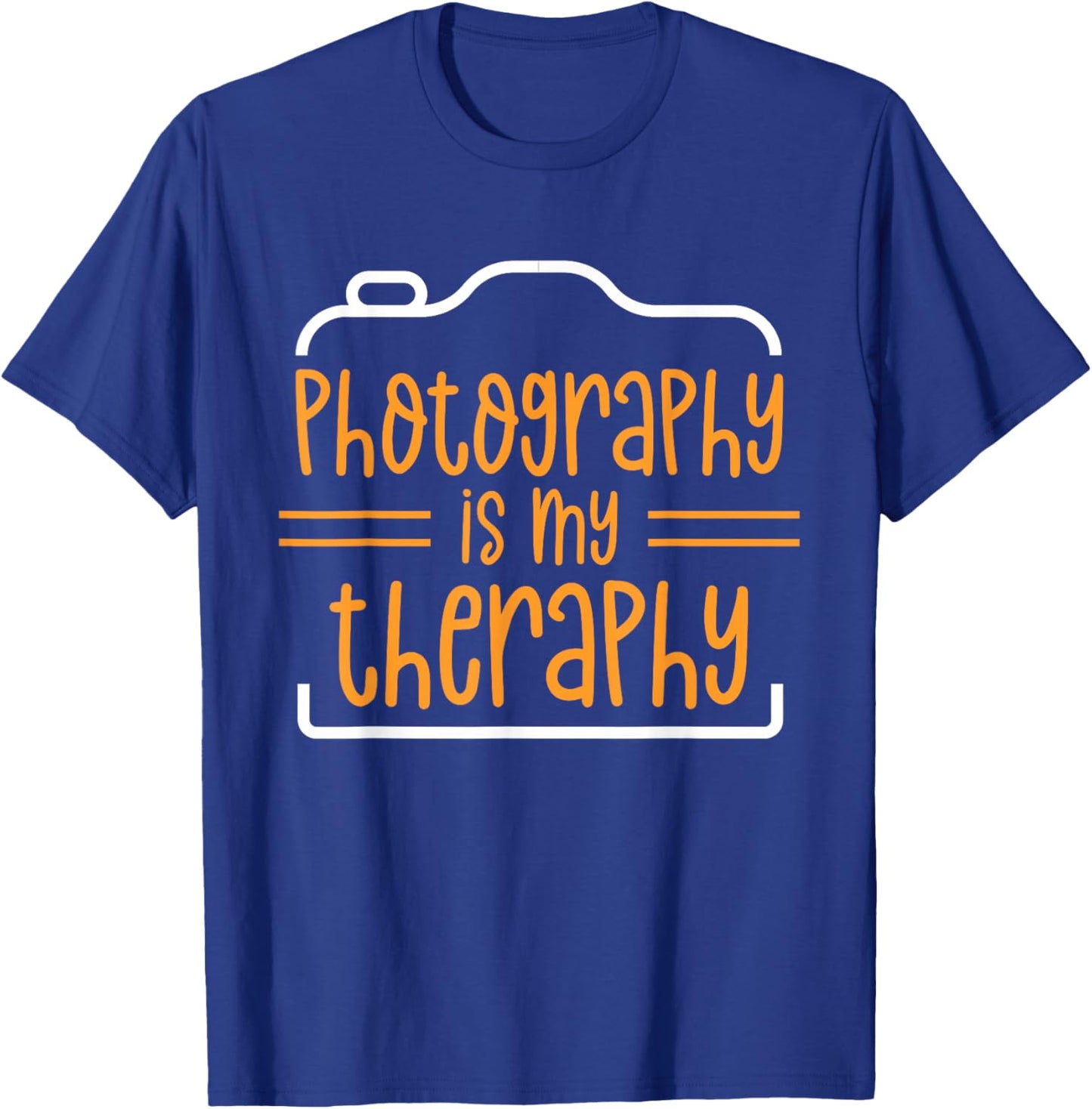 Photography Is My Therapy Photographer Camera Photographers T-Shirt - T-Shirt | Royal
