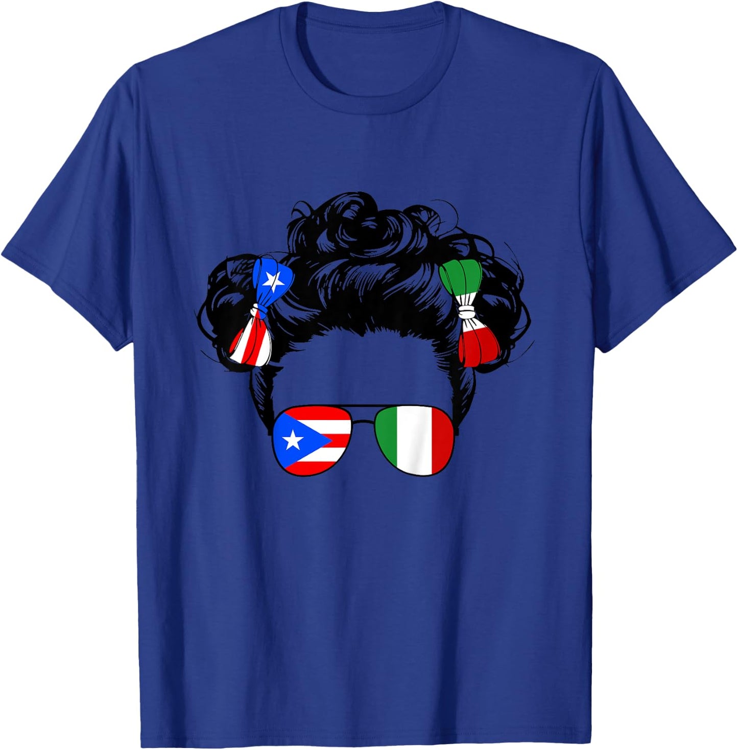 Half Italian And Puerto Rican Rico Italy Flag Girl Baby Kids T-Shirt - T-Shirt | Royal