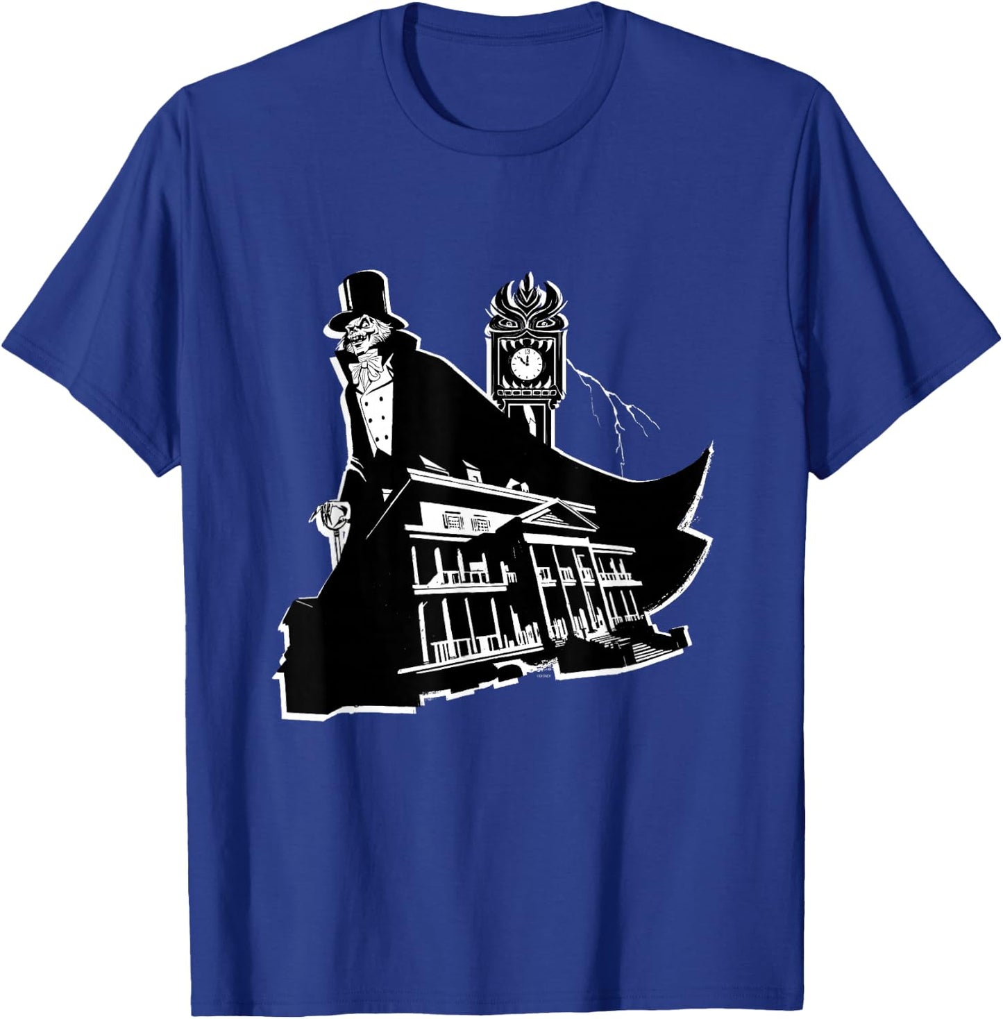 Disney Haunted Mansion Movie Hatbox Ghost Grandfather Clock T-Shirt - T-Shirt | Royal