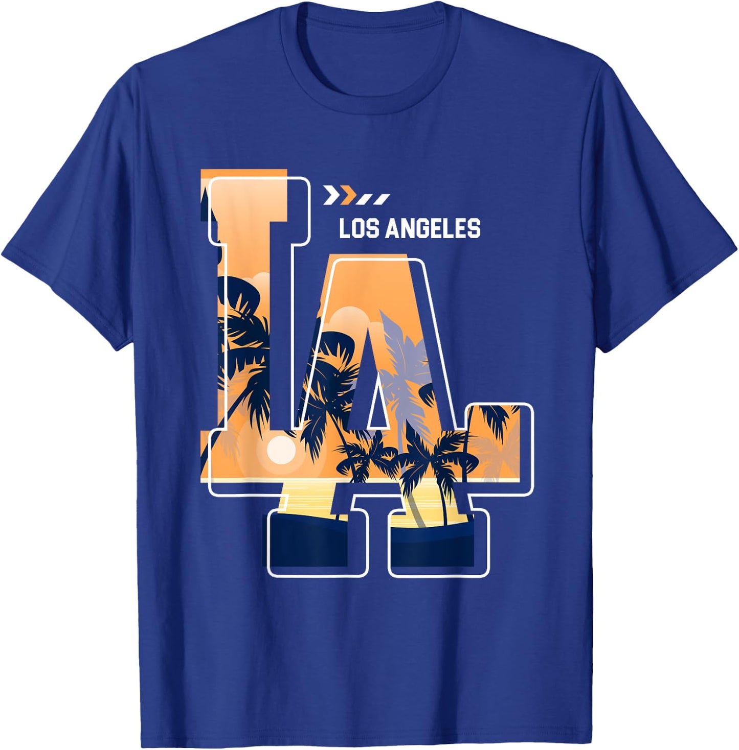 Los Angeles LA California Dogs -Adults and Kids , Black, Short Sleeve, Modern, T Back, Letter Print, , Regular Fit, XS/S, US Size T-Shirt - T-Shirt | Royal