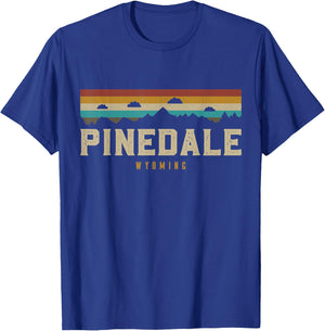 Pinedale Wyoming Vintage Mountains Hiking Camping Retro T-Shirt - T-Shirt | Royal