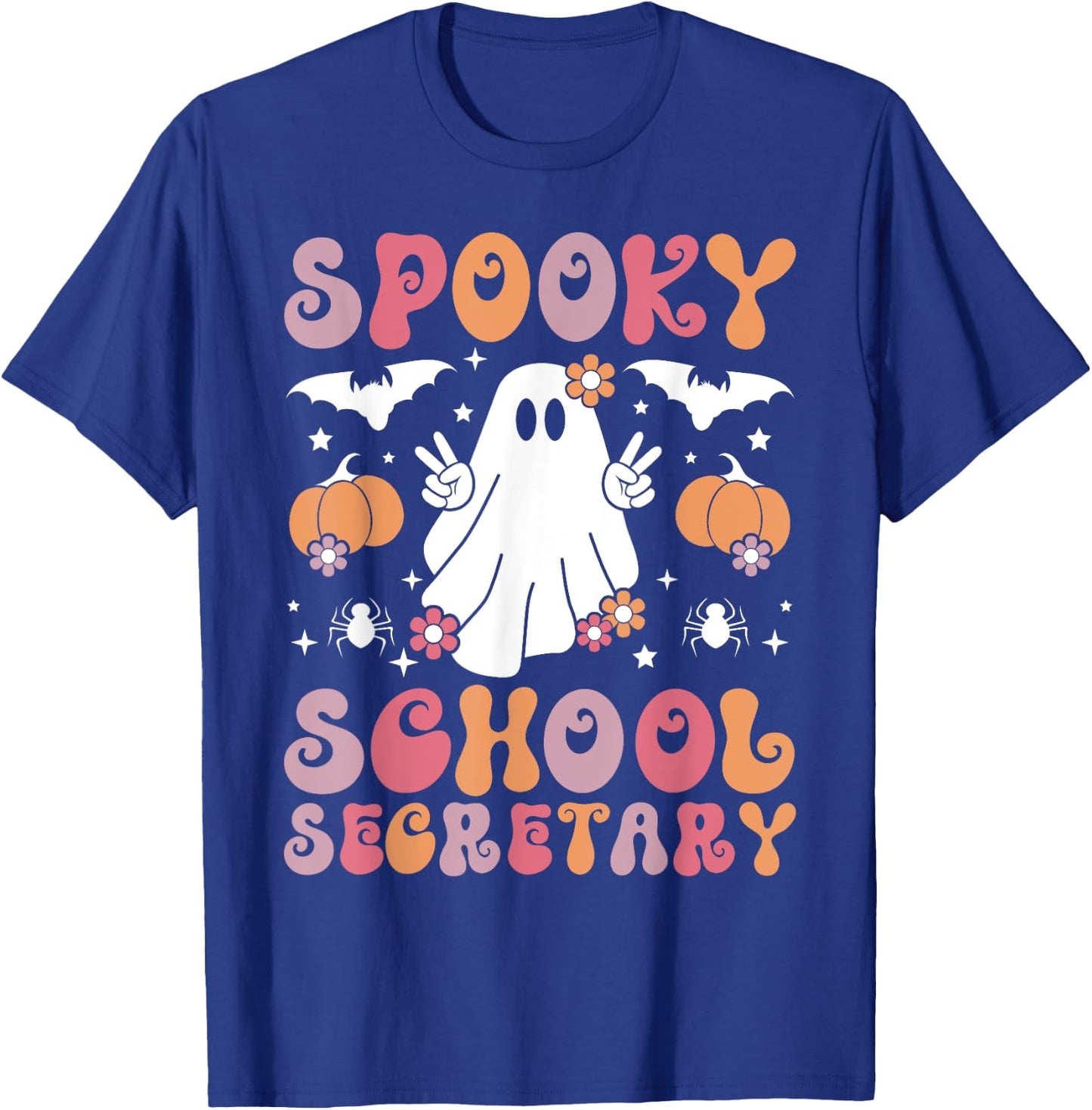 Spooky School Secretary Halloween Secretary T-Shirt - T-Shirt | Royal