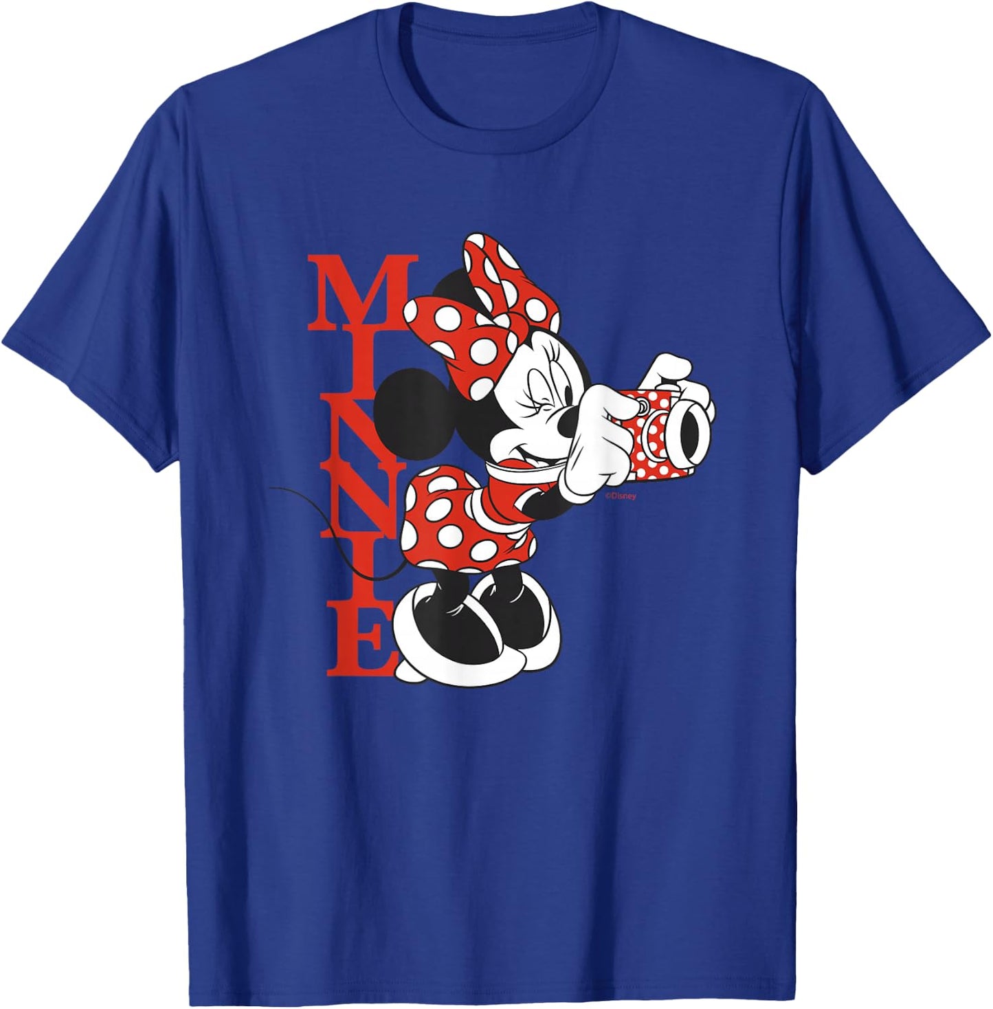 Disney Minnie Mouse with Camera Polka Dot Day Vintage T-Shirt - T-Shirt | Royal