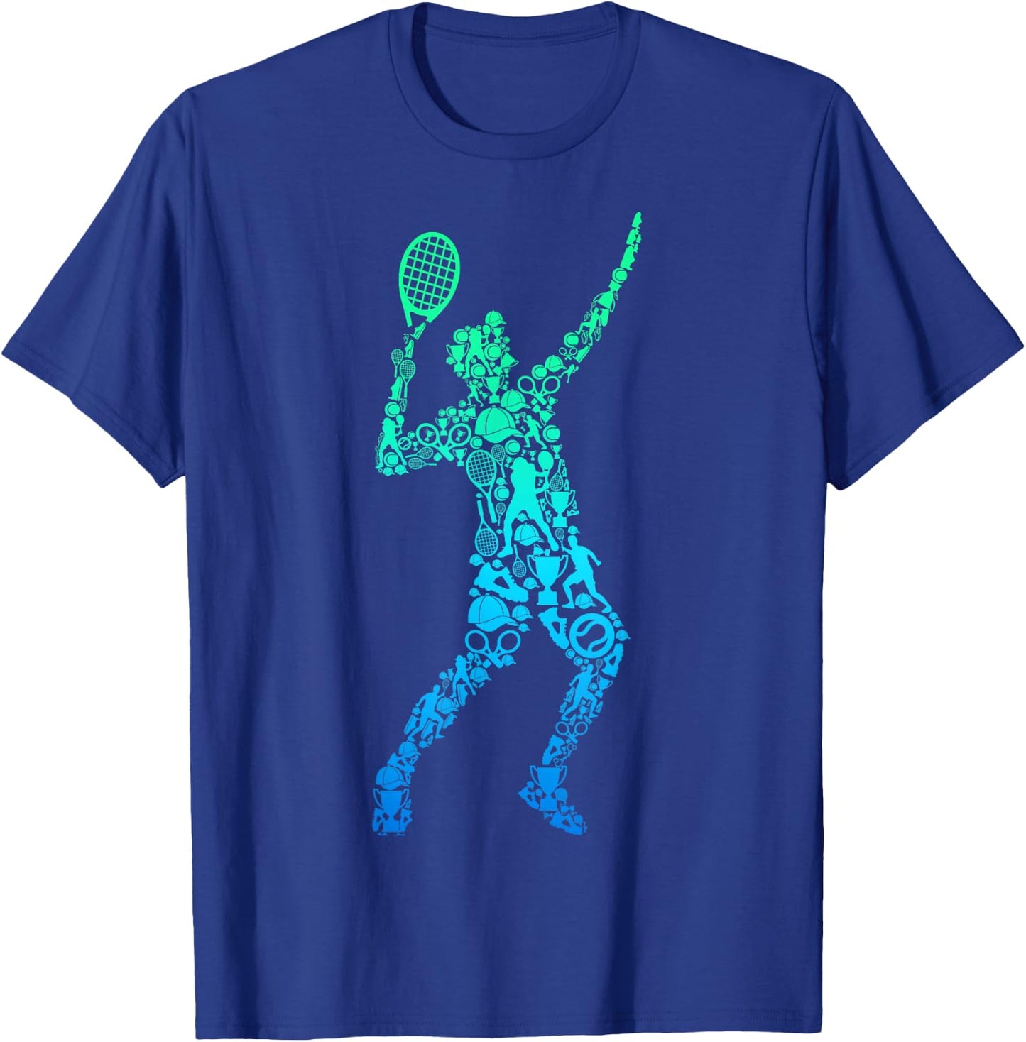 Tennis Player Youth Men Boys Kids T-Shirt - T-Shirt | Royal