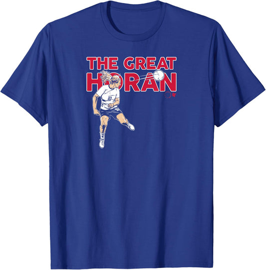 Lindsey Horan - The Great Horan - USWNTPA - USA Soccer T-Shirt - T-Shirt | Royal