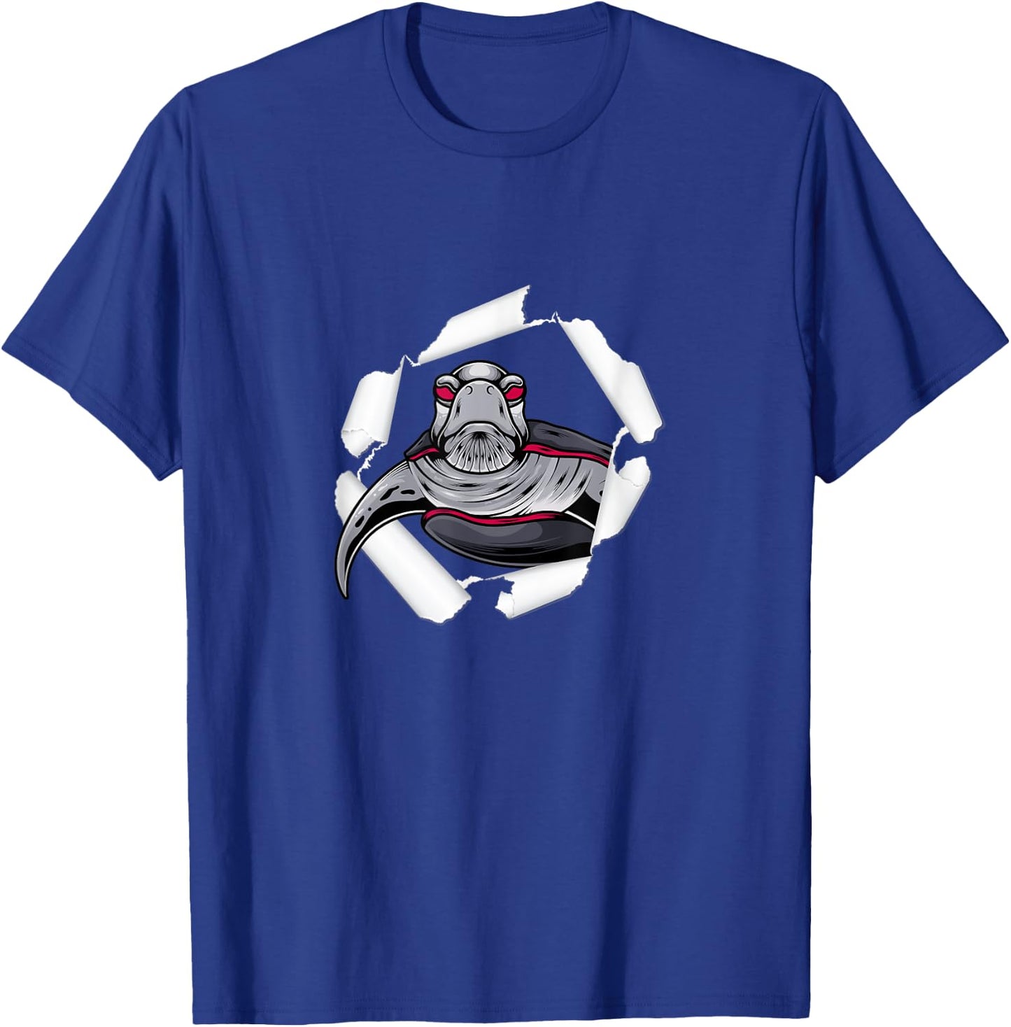Ripped Turtle Sea Turtles Tortoise Beach Ocean Animal Women Kids T-Shirt - T-Shirt | Royal