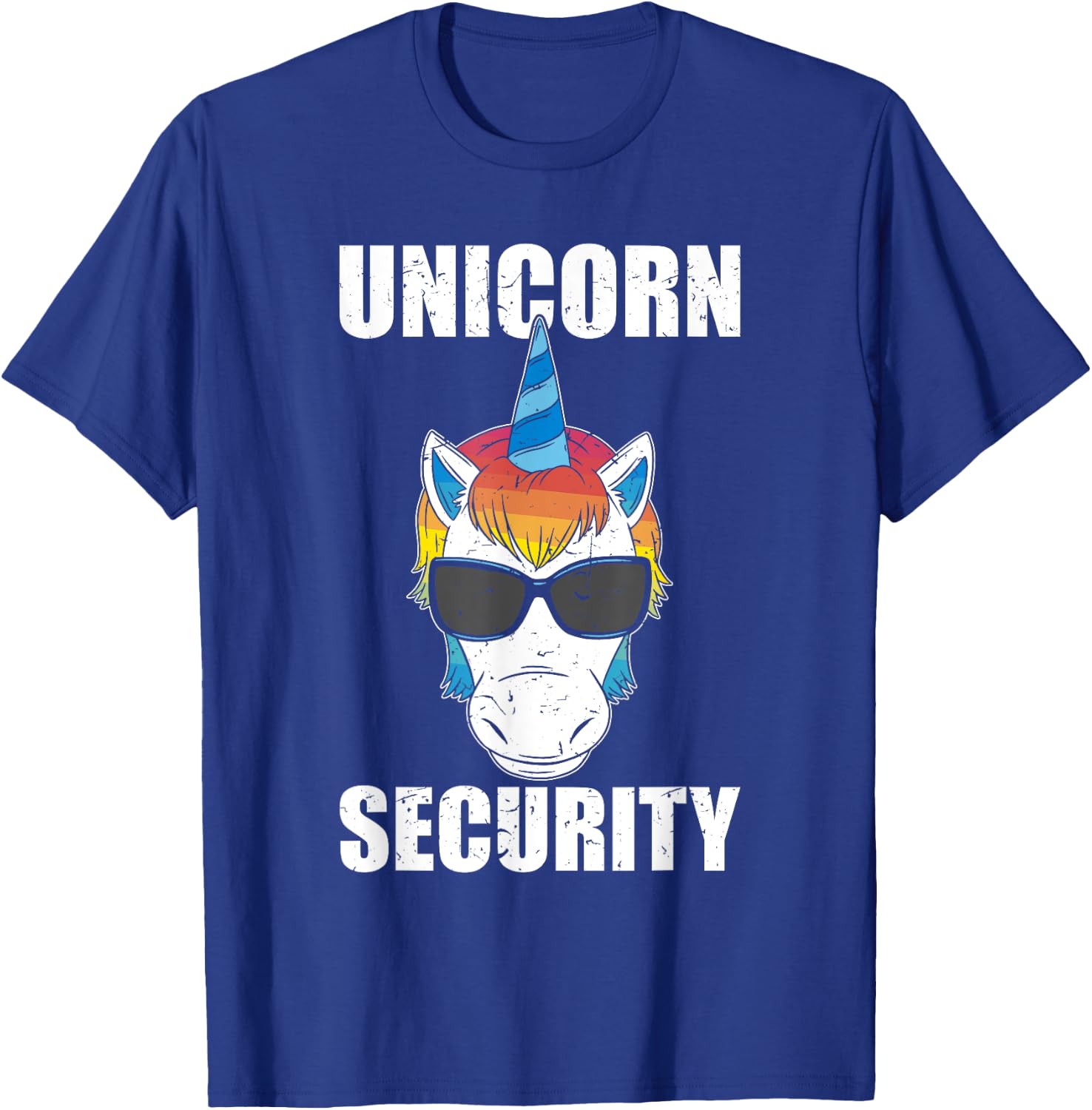 Fathers Day Unicorn Securiry Dadacorn Funny T-Shirt - T-Shirt | Royal
