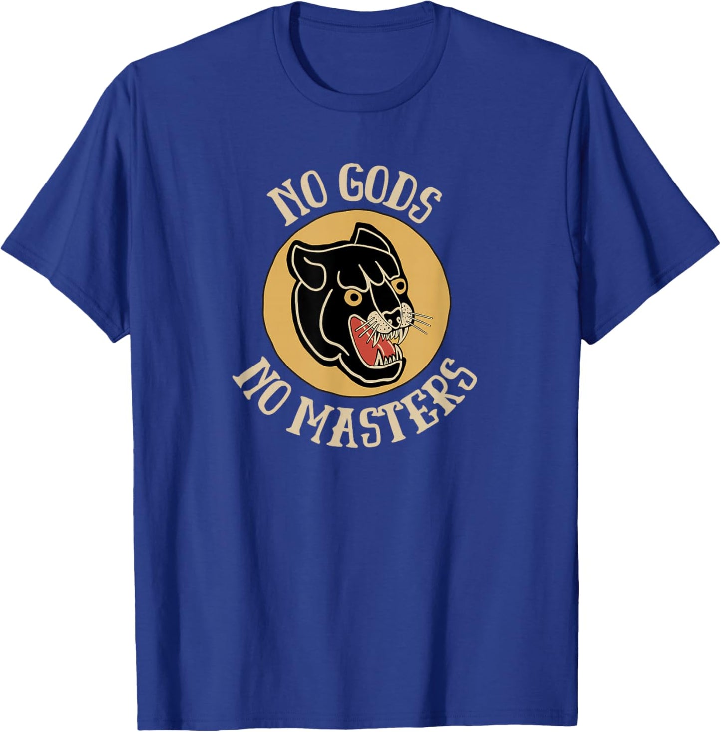 No Gods No Masters - Retro Anarchist Black Panther Punk T-Shirt - T-Shirt | Royal
