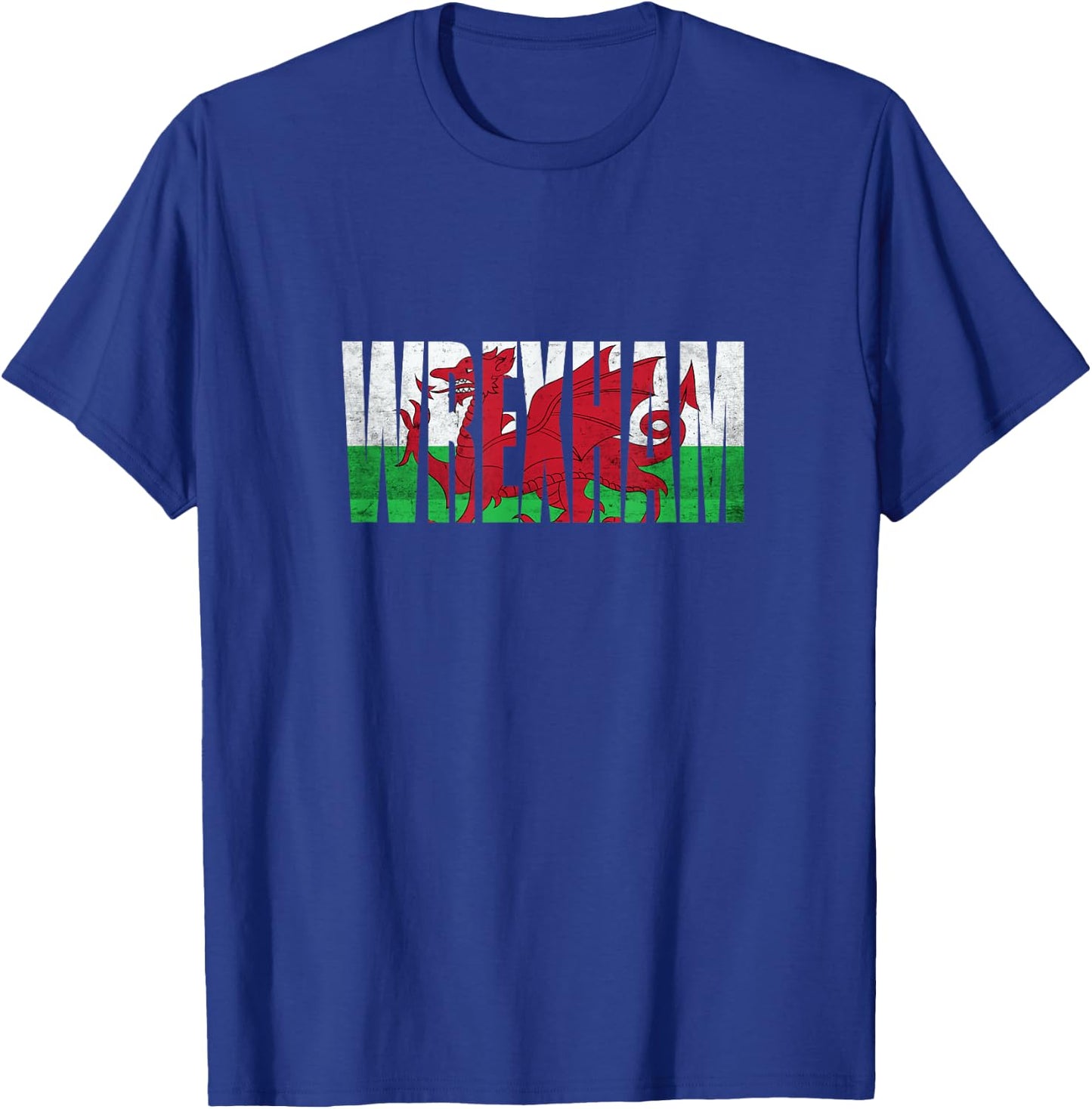 Wrexham Wales Flag Welsh Dragon Gifts Apparel Merch Souvenir T-Shirt - T-Shirt | Royal