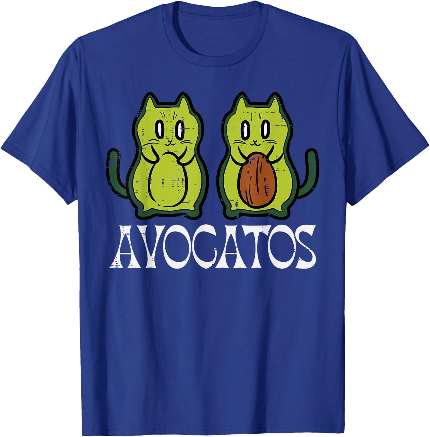 Avocatos Cat Avocados Cute Vegan Mexican Women Girls Kids T-Shirt - T-Shirt | Royal