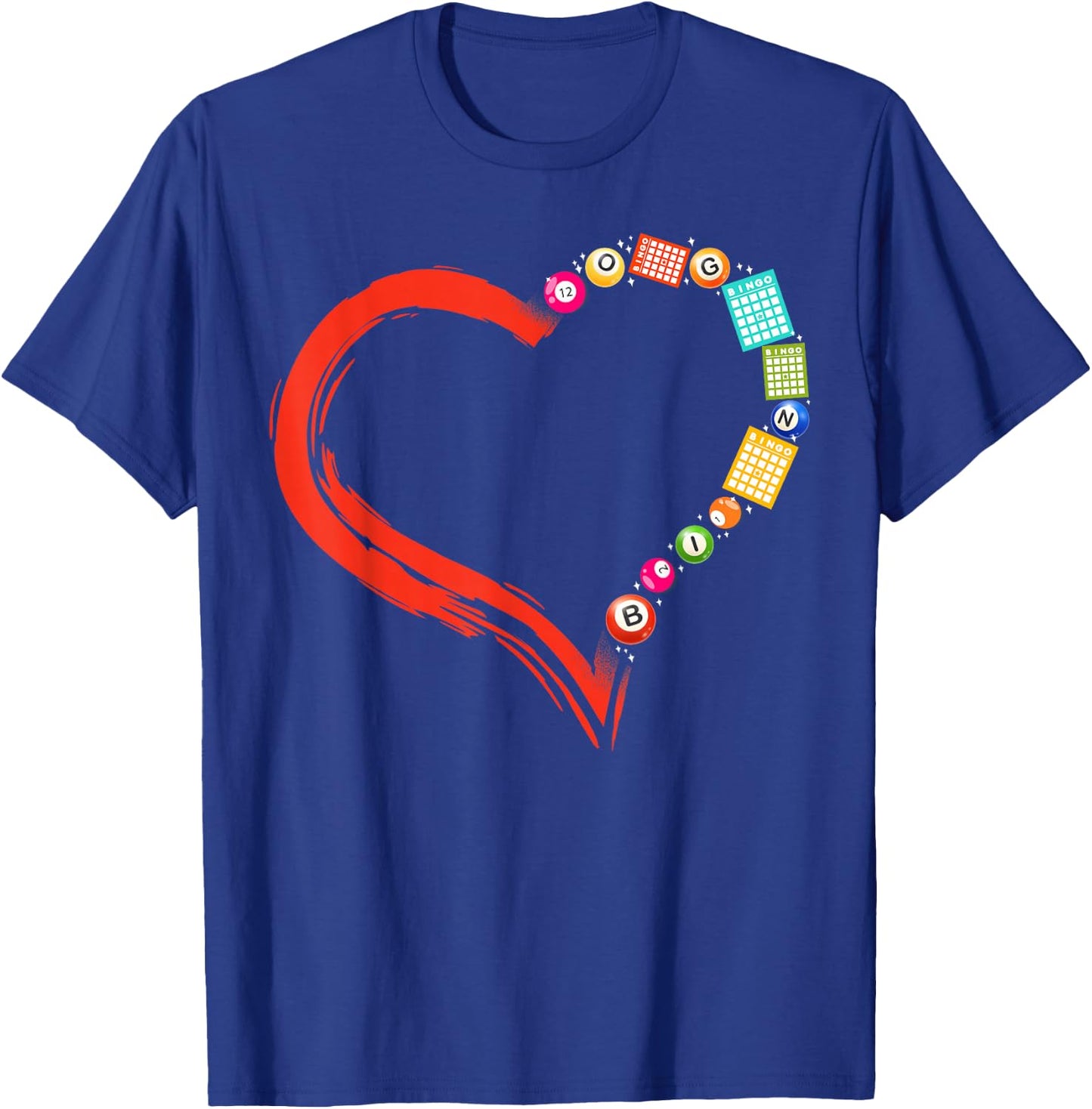 Bingo Player Heart T-Shirt - T-Shirt | Royal