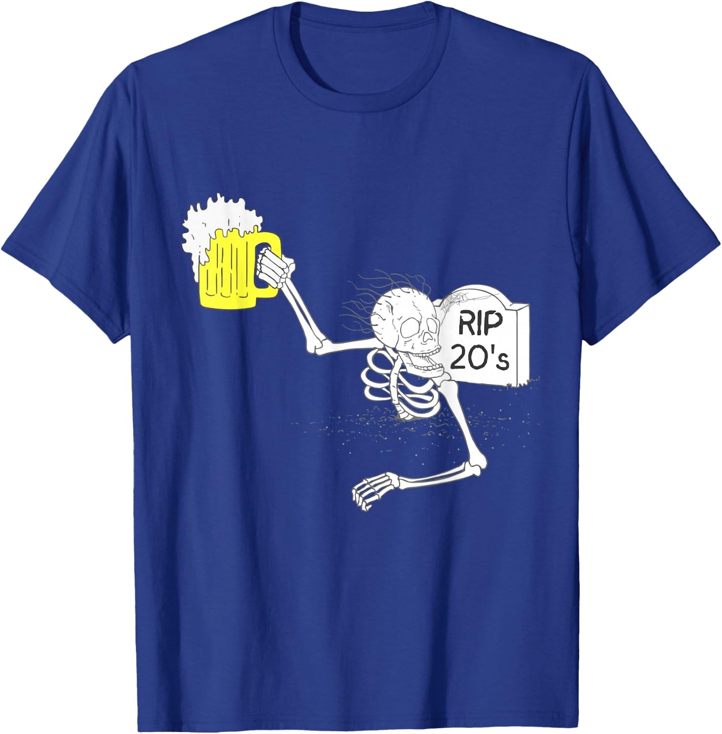Funny 30th Birthday | R.I.P. 20's Tombstone T-Shirt - T-Shirt | Royal