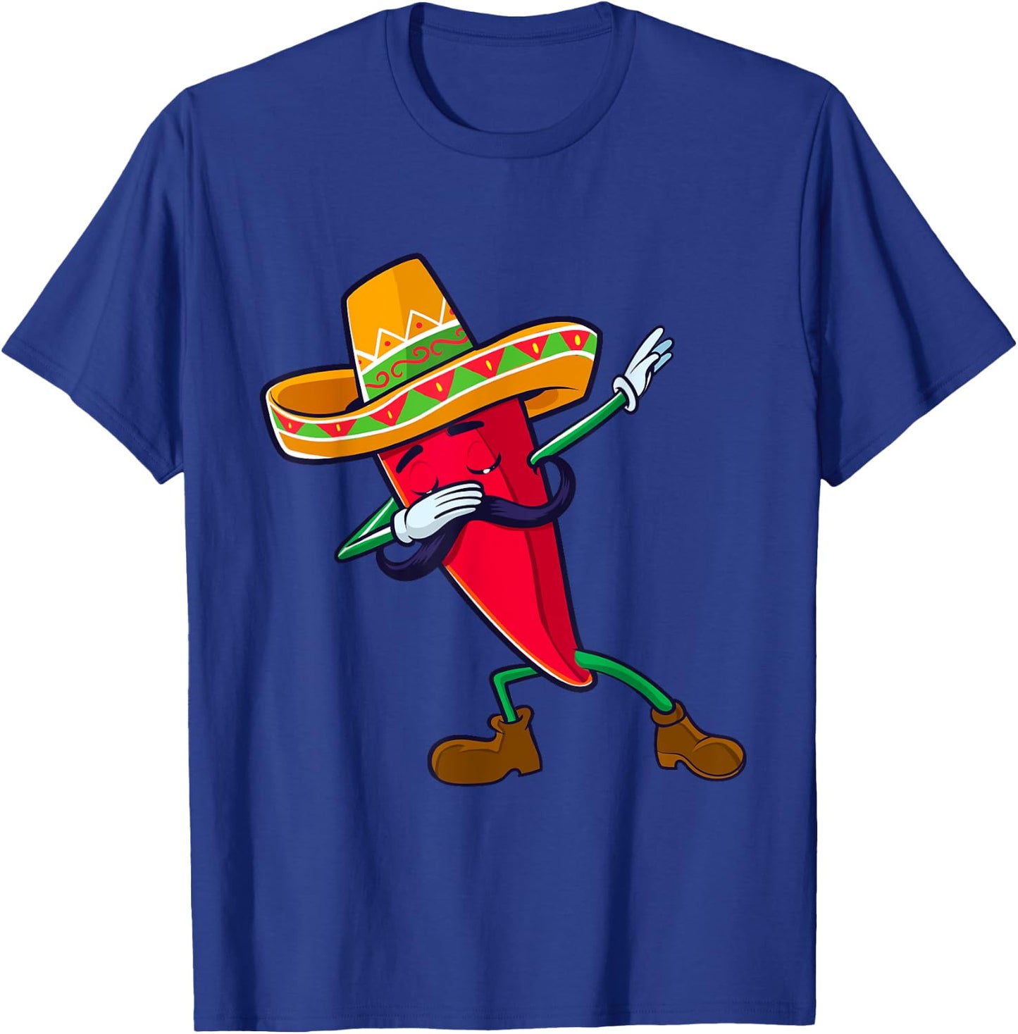 Funny Dabbing Chili Mexican Pepper Dab T-Shirt - T-Shirt | Royal
