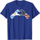 Argentine American USA Flag - USA Argentinian Heart T-Shirt - T-Shirt | Royal