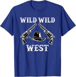 Great Cowboy Design Wild Wild West Western Country Fan T-Shirt - T-Shirt | Royal