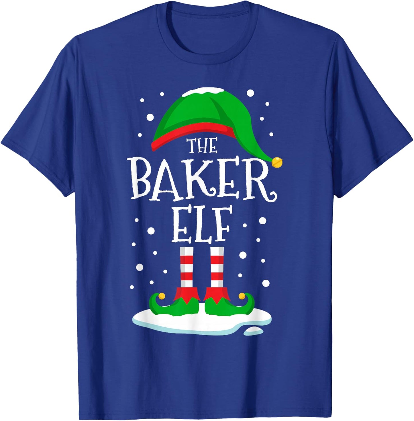 The Baker Elf Christmas Family Matching Xmas Baking Funny T-Shirt - T-Shirt | Royal