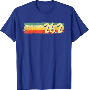 Retro 26.2 Miles Marathon Funny Vintage Athlete Outfit T-Shirt - T-Shirt | Royal