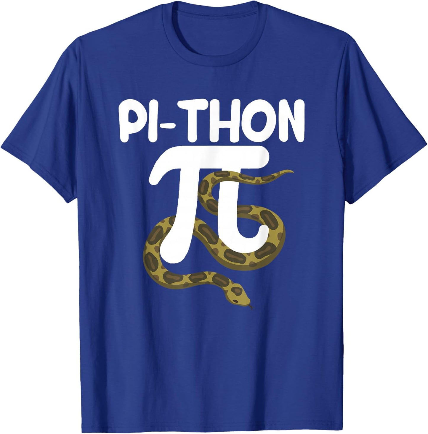 Pi-Thon Funny Pi Day Python Snake Mathematics Joke Pythons T-Shirt - T-Shirt | Royal