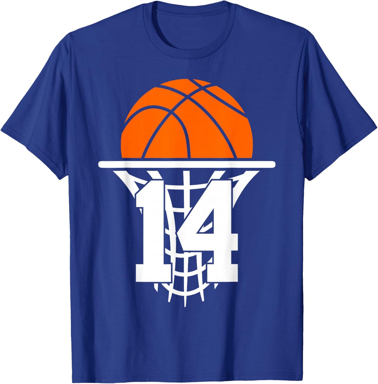 14 Years Basketball 14th Birthday T-Shirt - T-Shirt | Royal