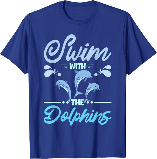 Swim with the dolphins T-Shirt - T-Shirt | Royal