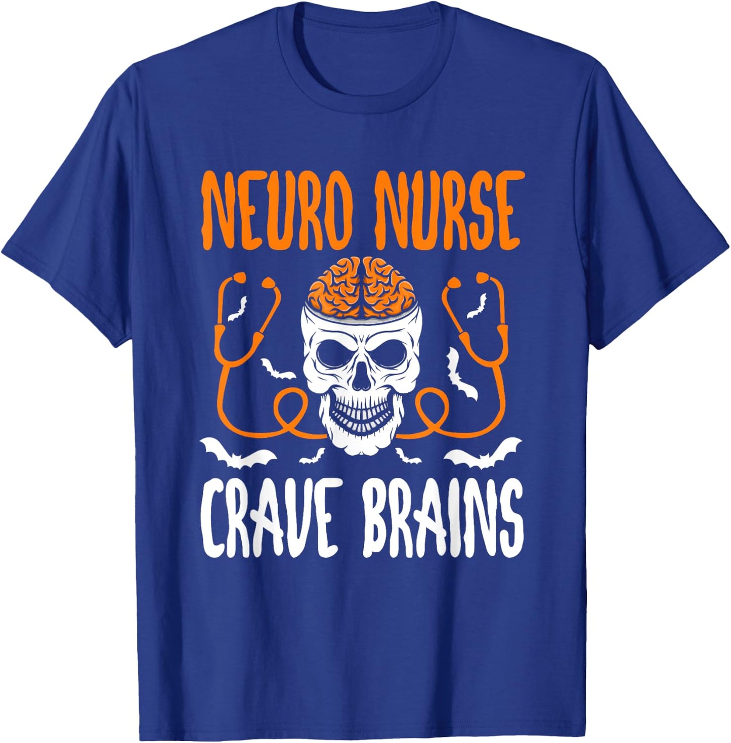 Neurosurgery Neurology Trauma ICU Halloween Neuro Nurse T-Shirt - T-Shirt | Royal