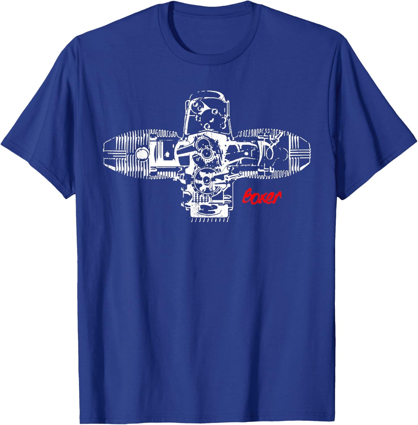 Vintage Boxer LASER Flat Engine Motorcycles T-Shirt - T-Shirt | Royal