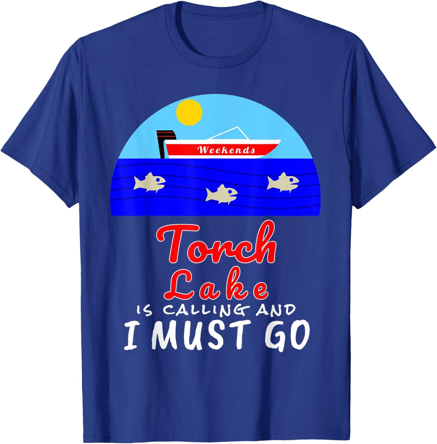 Torch Lake Michigan Shirt Souvenir T-Shirt - T-Shirt | Royal