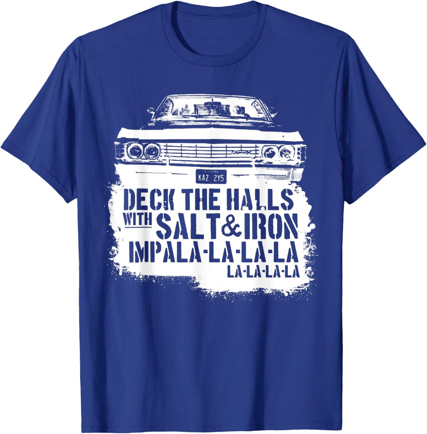 Deck Funny The Funny Halls With Salt & Iron Impala la la T-Shirt - T-Shirt | Royal