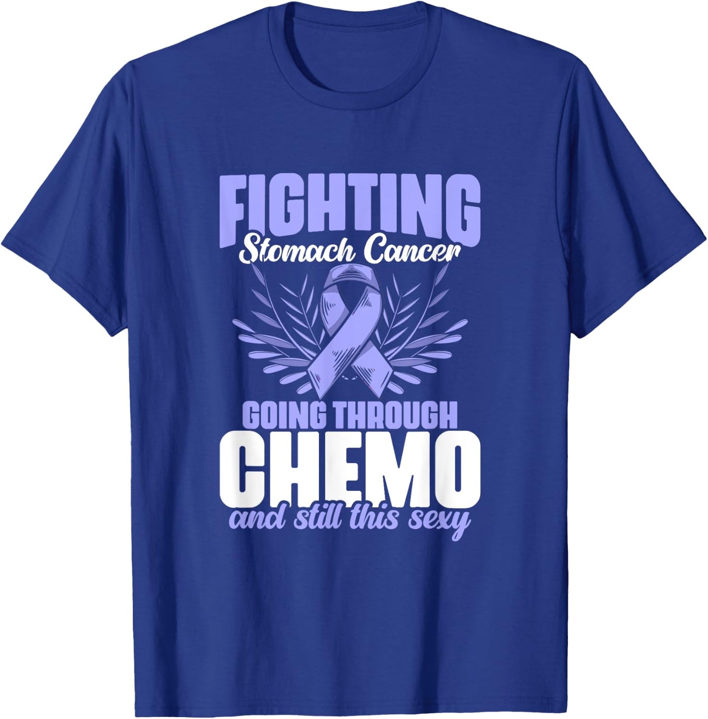 Periwinkle Ribbon Fighting Stomach Cancer Awareness T-Shirt - T-Shirt | Royal